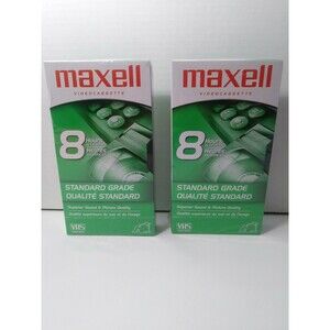 Maxwell 8hr Vhs Standard Grade sealed lot of 2